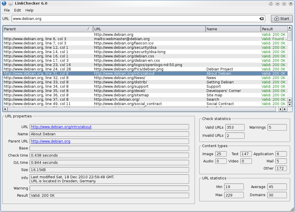 Linkchecker Check Websites For Broken Links